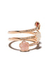 18kt rose gold Figlia dei Fiori chalcedony, garnet, moonstone and diamond ring